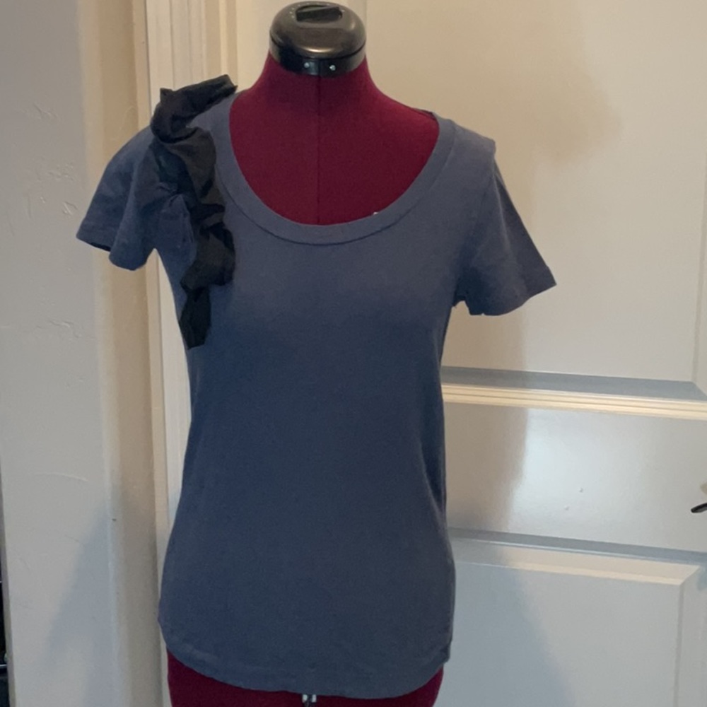J Crew Brand Blue With Decor Shirt